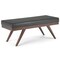 Simpli Home Chanelle 48"Rectangle Ottoman Bench Footrest Stool, Faux Leather